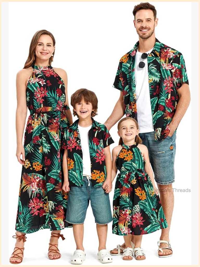 Women's Maxi Dress - Family Matching Hawaiian Tropical Halter Sundress